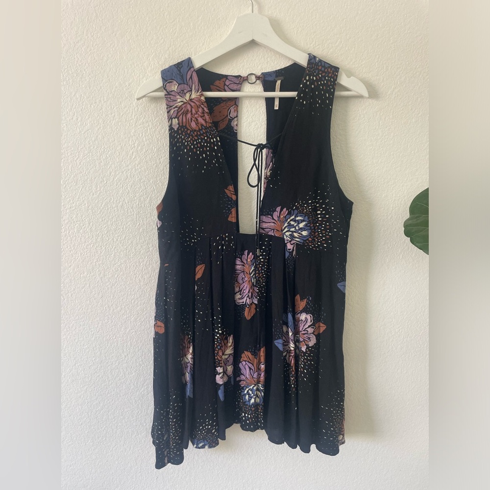 Free People Black Floral Dress